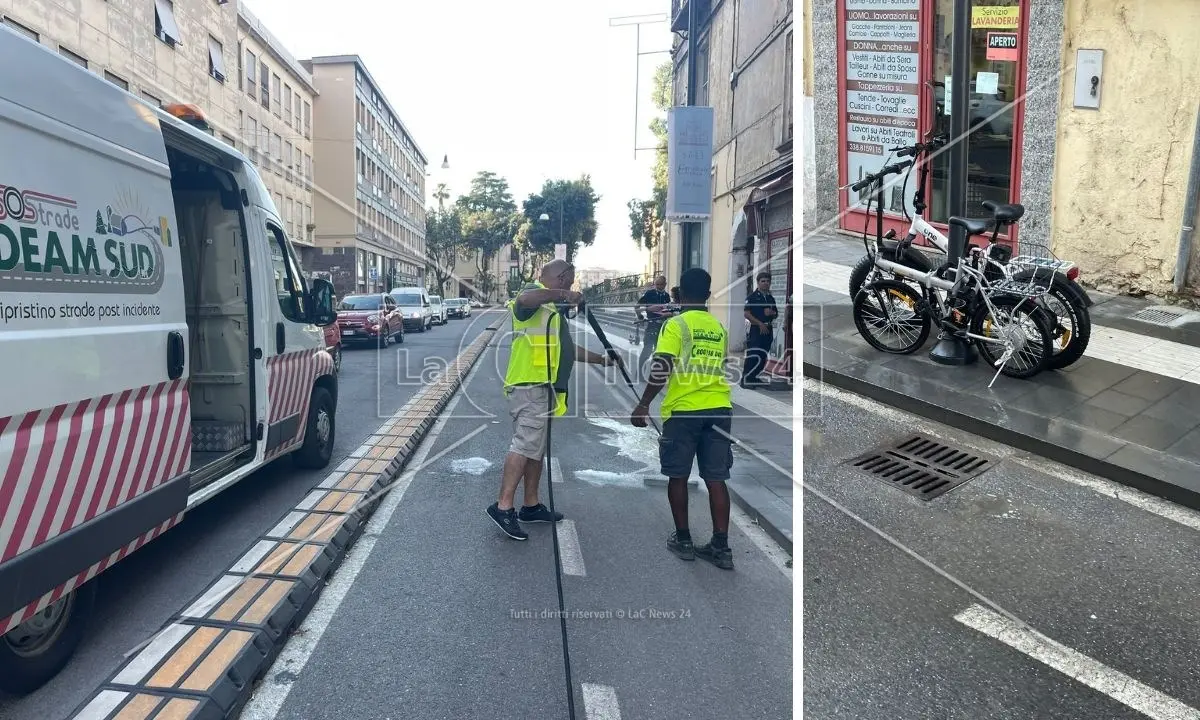 Incidente a Cosenza, ferito ciclista nello scontro frontale tra due bici