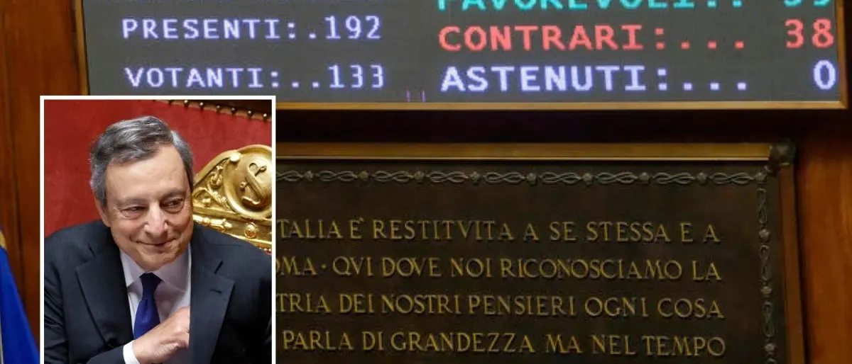 Draghi ottiene la fiducia ma il Governo è finito. Letta: «Giornata di follia»