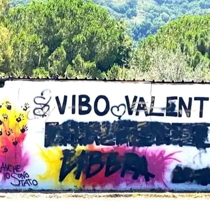 Vibo Marina, preso di mira il murales di Libera dedicato ai carabinieri: «Un utile idiota ha deciso di imbrattarlo»