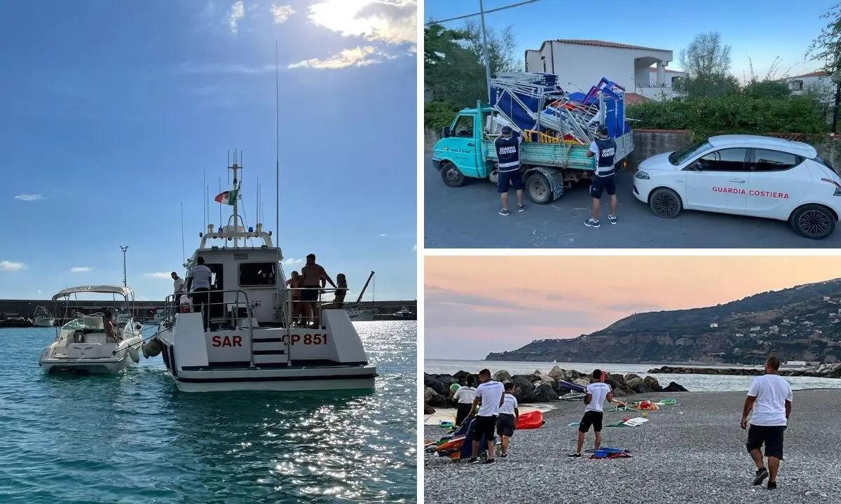 Cetraro, sequestrati oltre 300 ombrelloni e sdraio lasciati sulla spiaggia come “segnaposto”