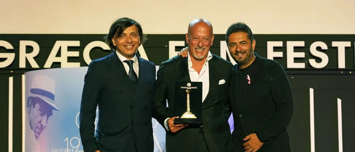 Michael Radford e Jeremy Piven in attesa di Richard Gere al Magna Graecia Film Festival