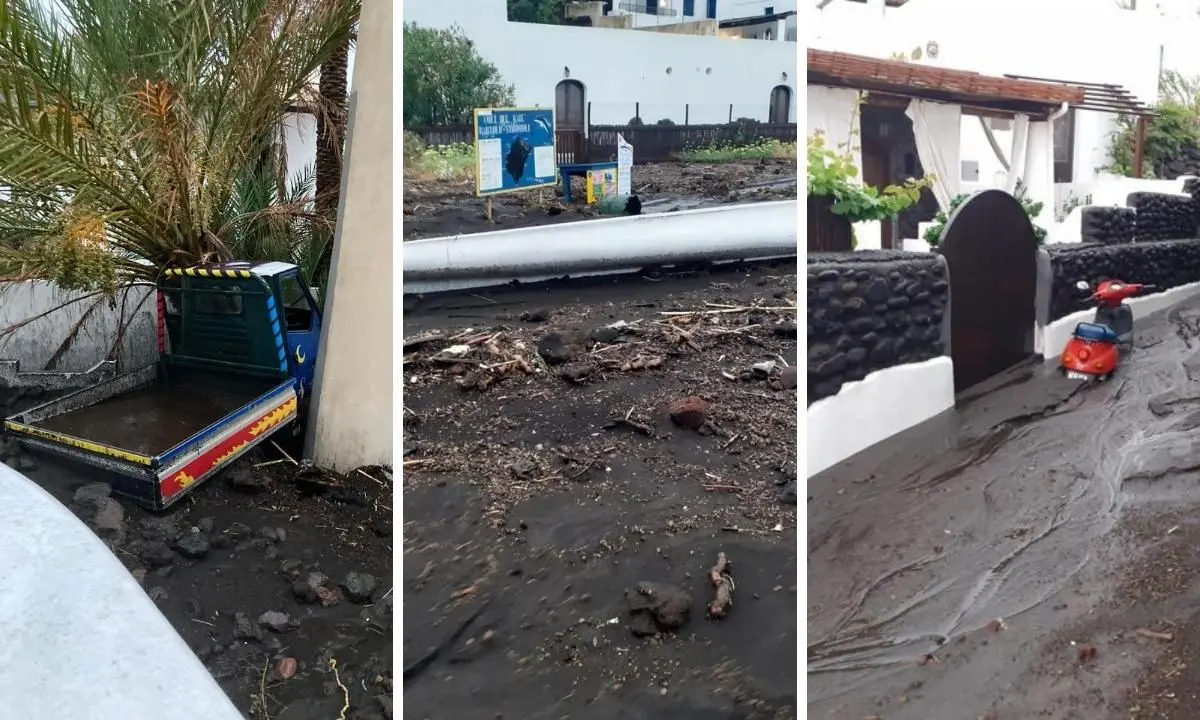 Nubifragio mette in ginocchio l’isola di Stromboli: acqua e fango invadono strade e case