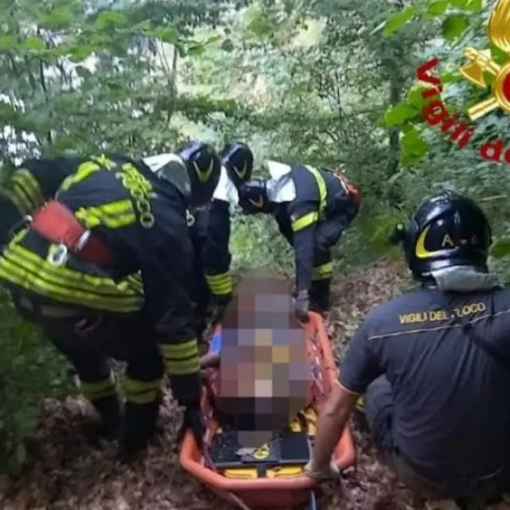 Cade in un dirupo nei boschi dell’Aspromonte e si ferisce, soccorso dai vigili del fuoco
