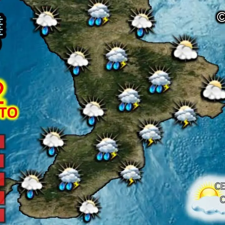 Meteo, l’instabilità non accenna a diminuire, piogge e schiarite sulle coste e maltempo sui rilievi