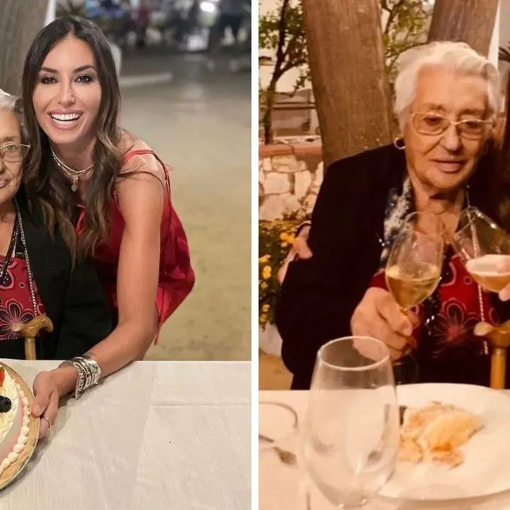 Elisabetta Gregoraci torna a Soverato per festeggiare i 101 anni della nonna