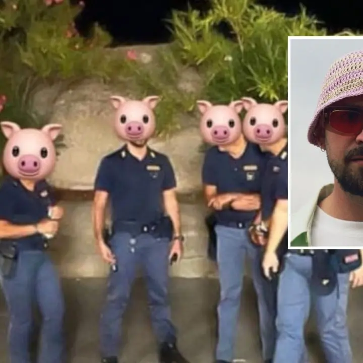 Poliziotti in servizio al concerto di Frah Quintale raffigurati come maiali: la denuncia del sindacato