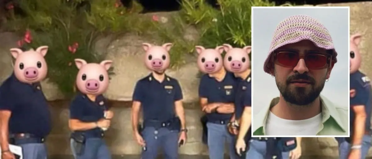 Poliziotti in servizio al concerto di Frah Quintale raffigurati come maiali: la denuncia del sindacato