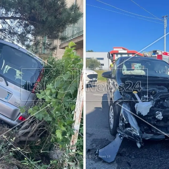 Scontro tra due auto nei pressi della zona industriale di Rende: due feriti
