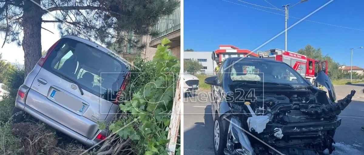 Scontro tra due auto nei pressi della zona industriale di Rende: due feriti