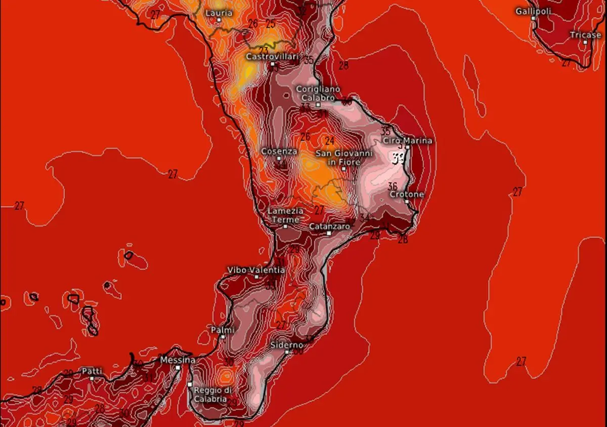 Picco del caldo il 9 settembre in Calabria, ecco le previsioni provincia per provincia