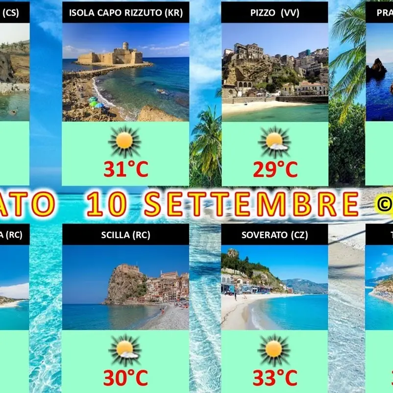 Tregua del caldo in Calabria nel fine settimana, generale calo delle temperature