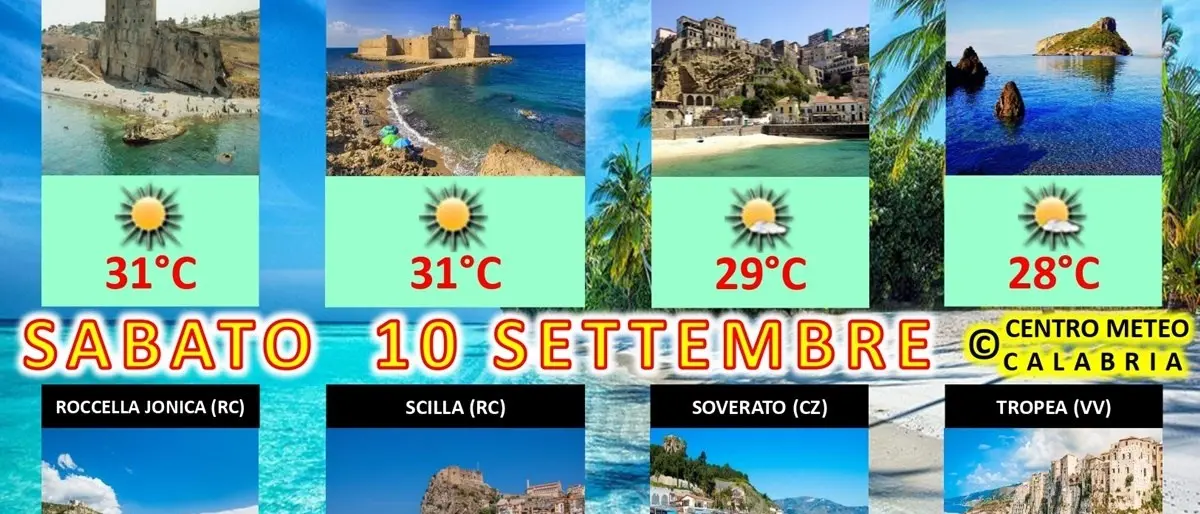 Tregua del caldo in Calabria nel fine settimana, generale calo delle temperature