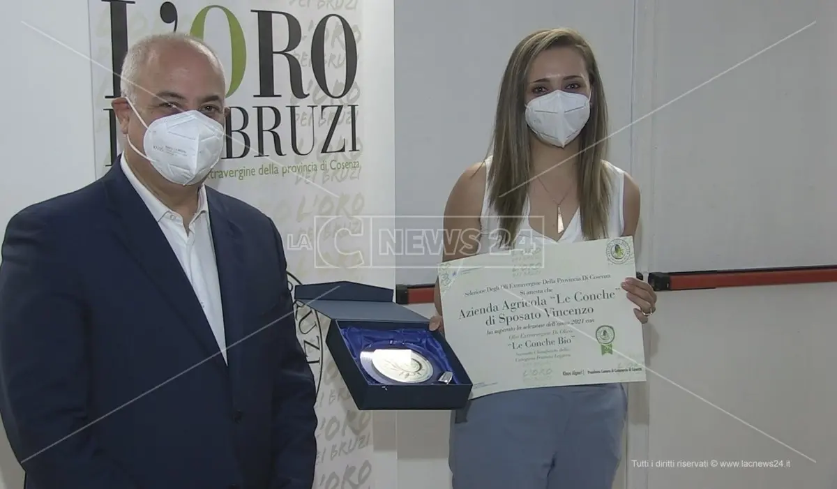 Cosenza, l'Oro dei Bruzi 2021: la Camera di Commercio premia i migliori oli extravergini della provincia