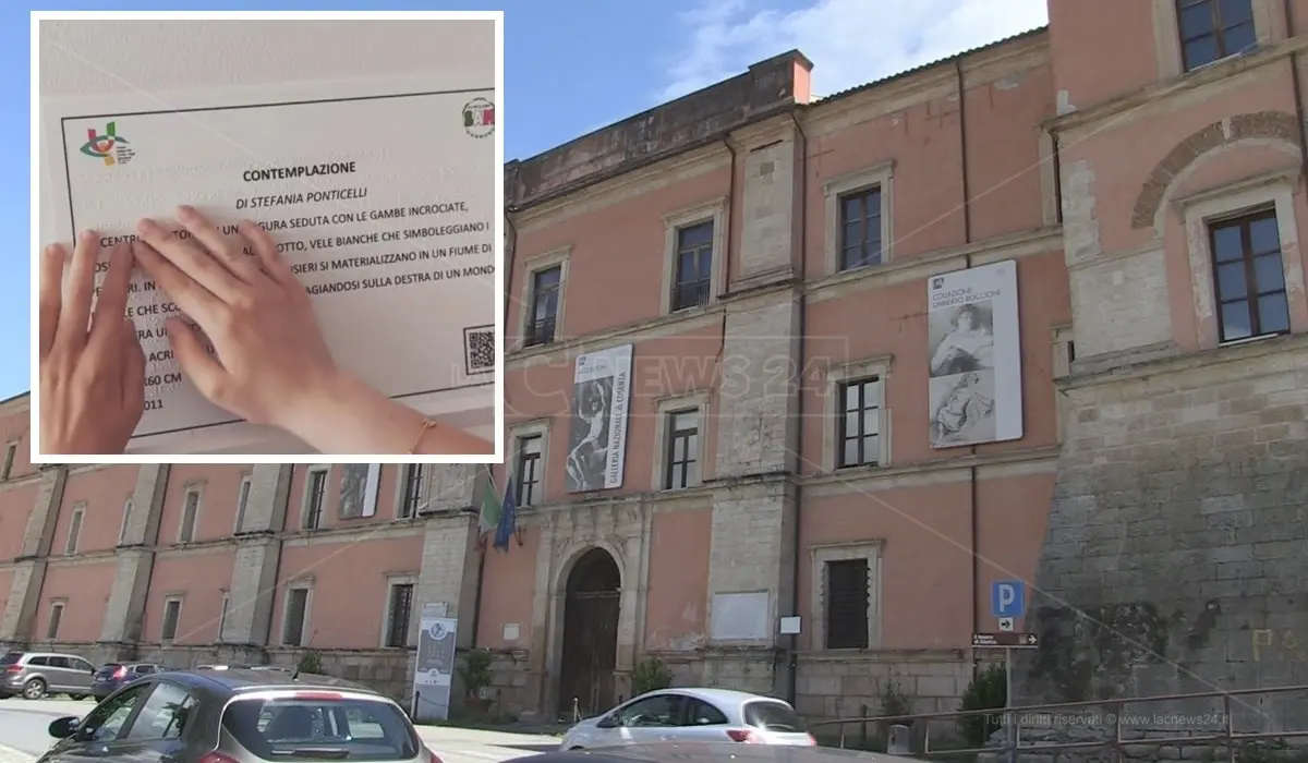 Cosenza, targhe descrittive tattili donate alla Galleria Nazionale