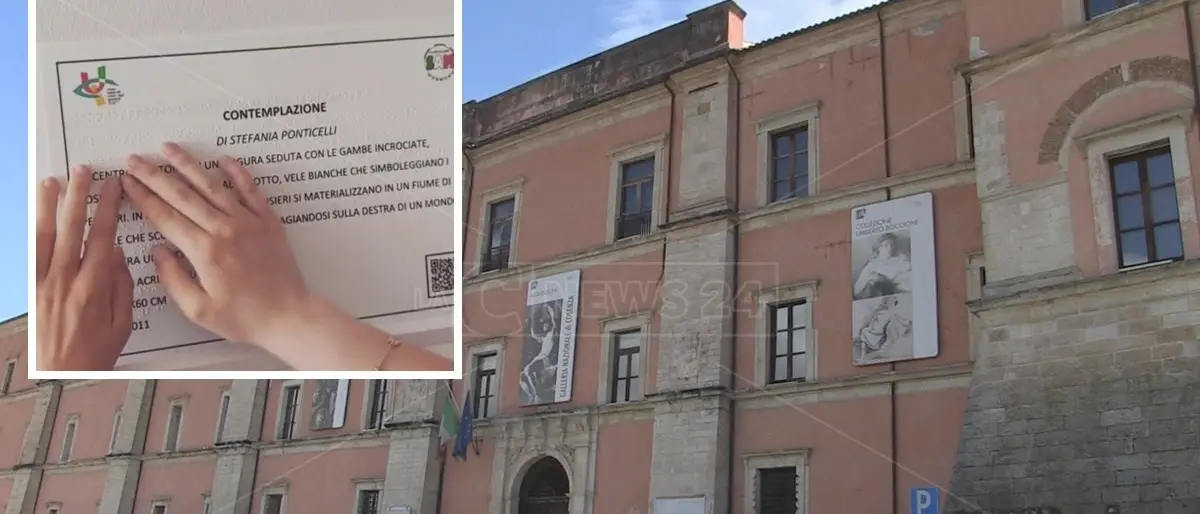 Cosenza, targhe descrittive tattili donate alla Galleria Nazionale