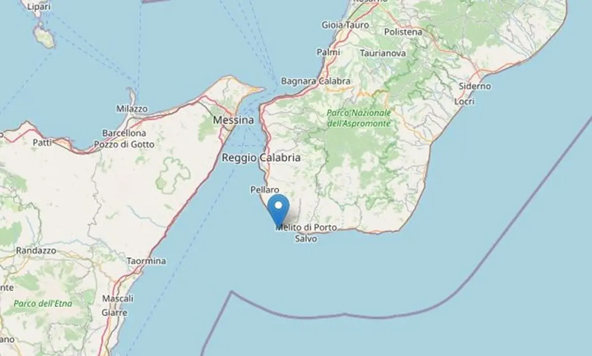 Terremoti Calabria, scossa nello Stretto di Messina davanti alla costa reggina