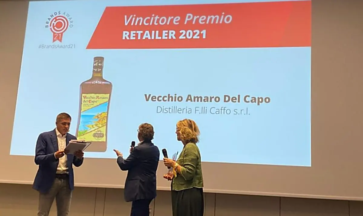 Il Vecchio amaro del Capo vince ancora: il liquore calabrese conquista il primo posto al Brands award