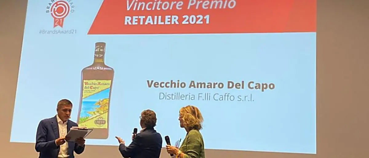 Il Vecchio amaro del Capo vince ancora: il liquore calabrese conquista il primo posto al Brands award