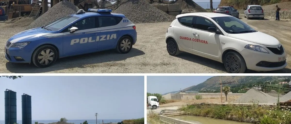 San Lucido, sversavano senza autorizzazione liquami in mare: sequestrato impianto lavorazione inerti