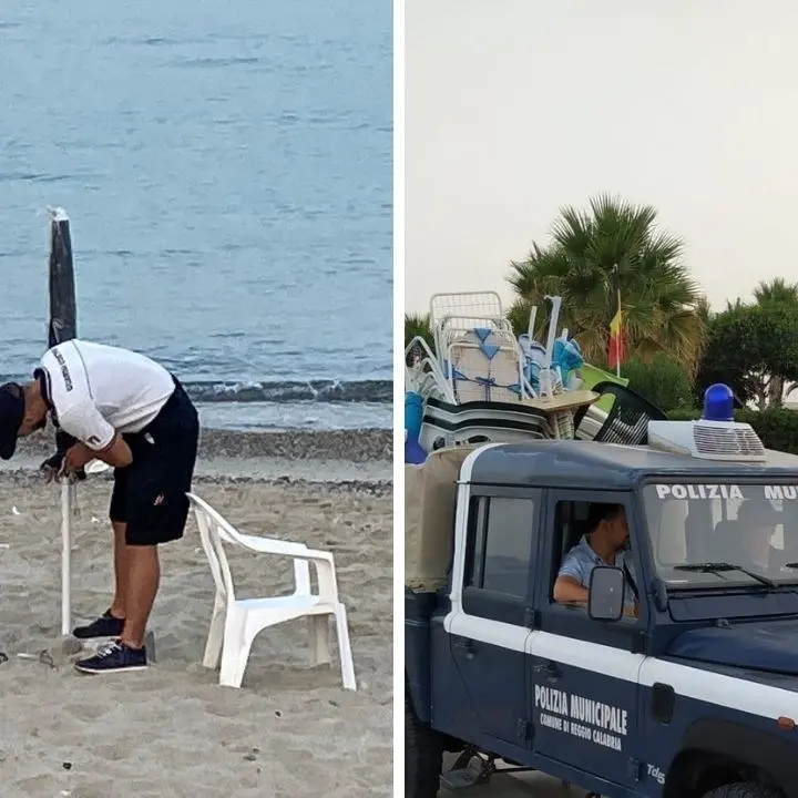 Estate Calabria, 80mila metri quadri del litorale tirrenico reggino sgomberati da attrezzature abusive