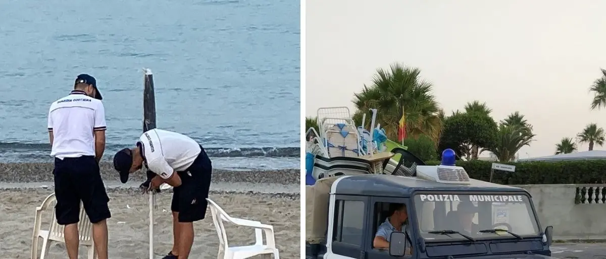 Estate Calabria, 80mila metri quadri del litorale tirrenico reggino sgomberati da attrezzature abusive