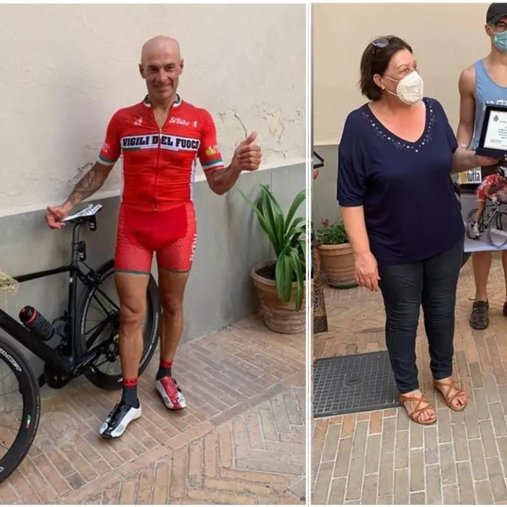 Da Perugia a San Marco Argentano in bici in un’unica tappa: l’impresa di Silvio