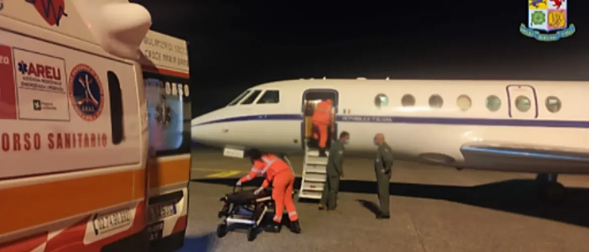 Reggio Calabria, 28enne in pericolo di vita trasferita con un volo d’emergenza a Milano