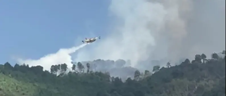 Incendi, a fuoco anche la montagna di Cleto. A rischio i sentieri dei tre castelli