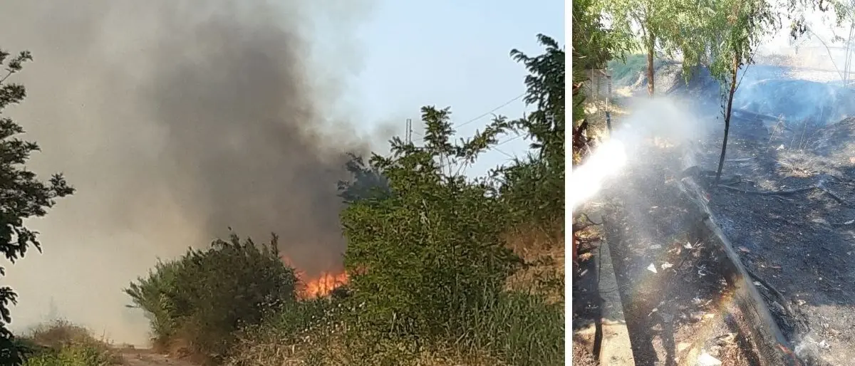 Incendio su viale Principe a Rende, le fiamme minacciano negozi e abitazioni: strada chiusa