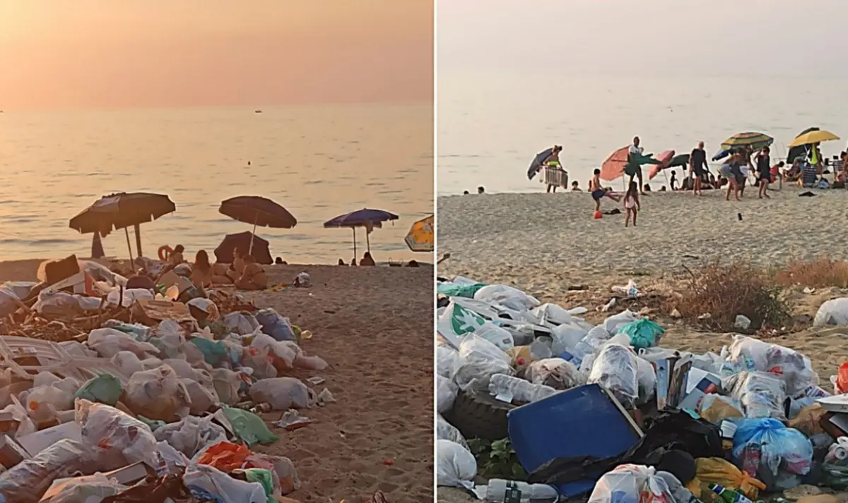 Pizzo, discarica in spiaggia e mare sporco: benvenuti al “lido monnezza”