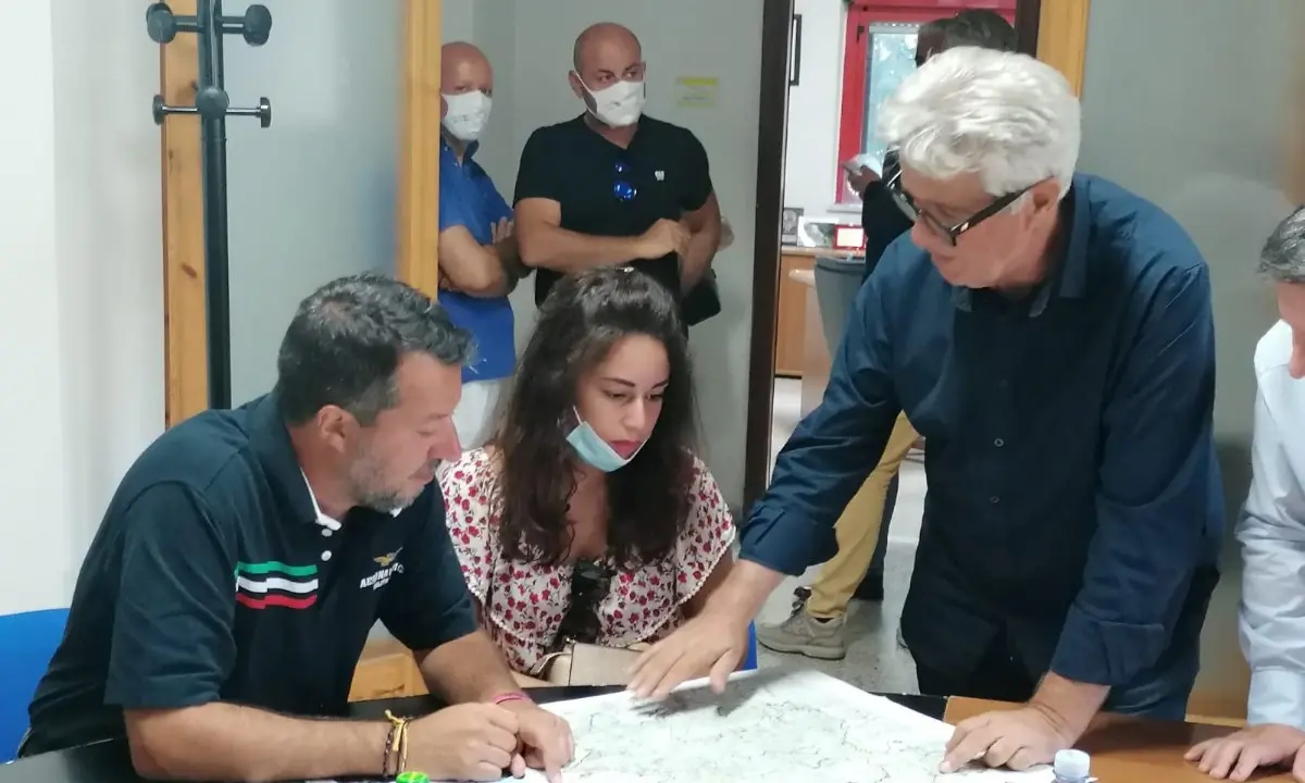 Emergenza incendi, Salvini in Aspromonte incontra il presidente del Parco e i sindaci