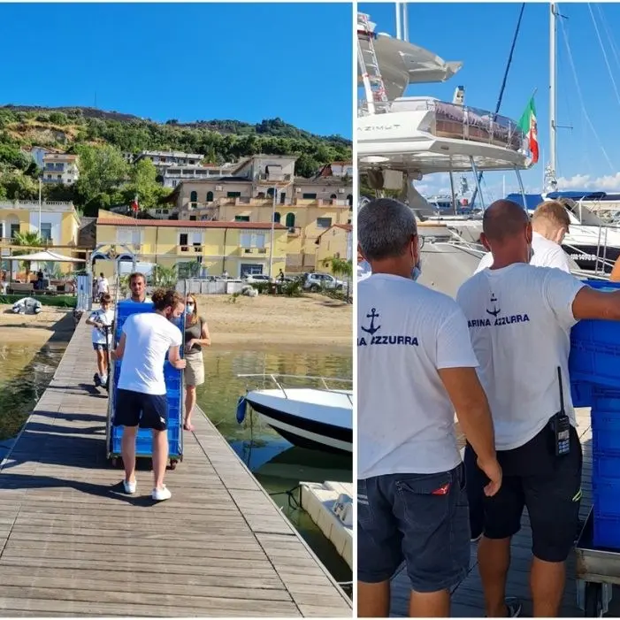 Vibo, lo yacht a vela più grande del mondo salpa con un carico di prodotti tipici calabresi a bordo
