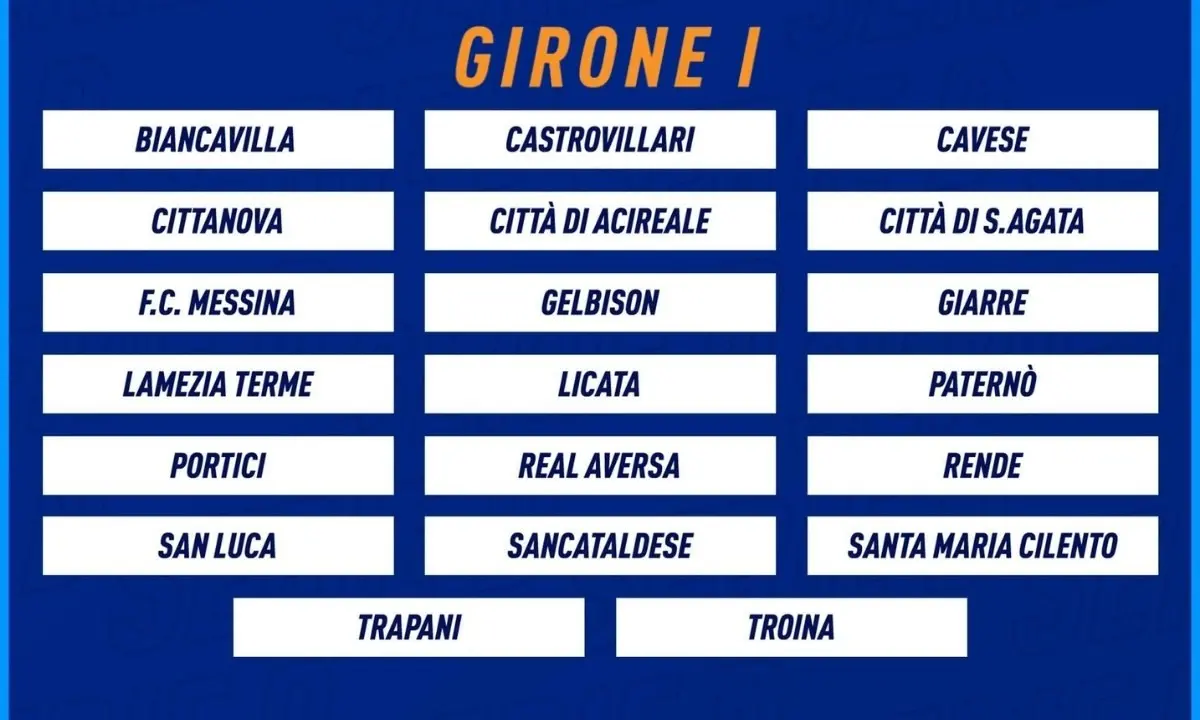 Serie D, ecco la composizione del girone I: cinque le calabresi ai nastri di partenza