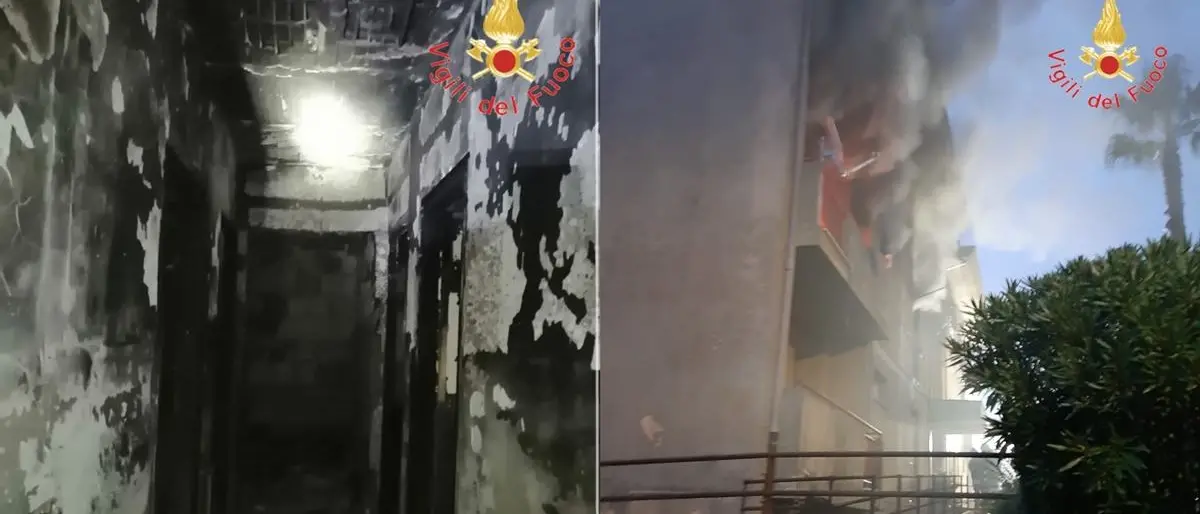 Distrutto da un incendio appartamento nel Catanzarese, evacuate sei famiglie