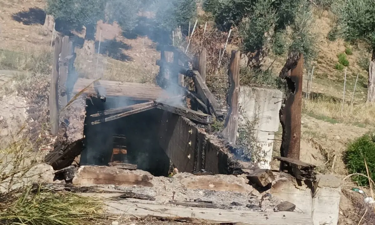 Cariati, a fuoco il pontile in legno che conduce alla Tomba Brettia: al via le indagini