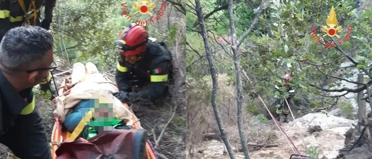 Incidente a San Sostene, precipita con l’auto in un burrone: anziano salvato dai vigili del fuoco