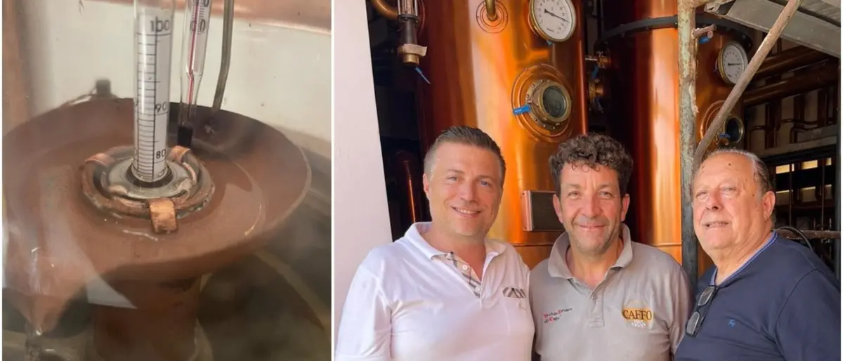 Alla Distilleria Caffo torna in funzione l’antico alambicco in rame di nonno Sebastiano