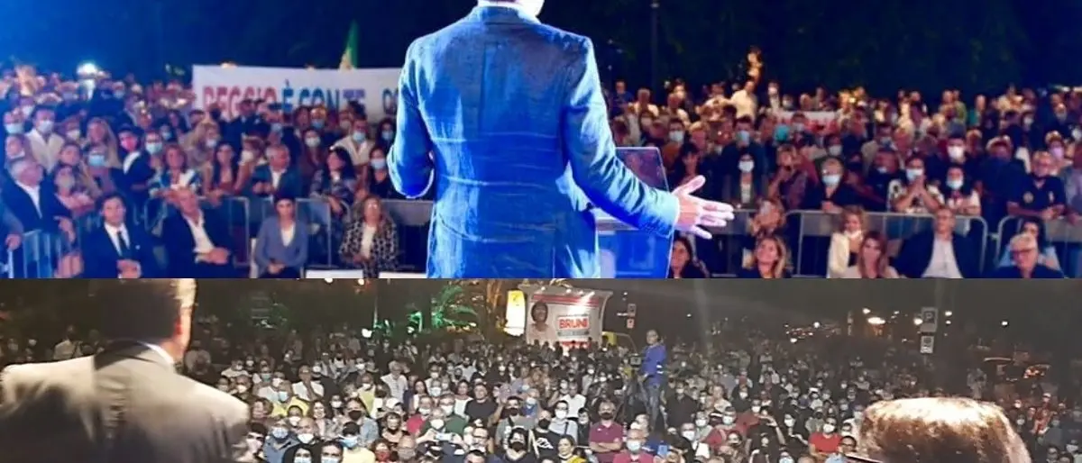 Elezioni Calabria, le piazze dei due schieramenti avversari alla sfida finale: e ora zitti, si vota