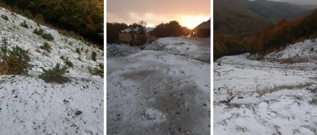 Prima nevicata in Sila, la cima di Botte Donato imbiancata all’alba è da favola - FOTO