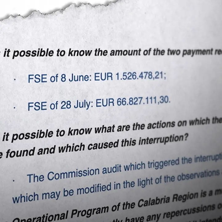 Blocco dei fondi, la Commissione europea smentisce la Regione Calabria: ecco i documenti