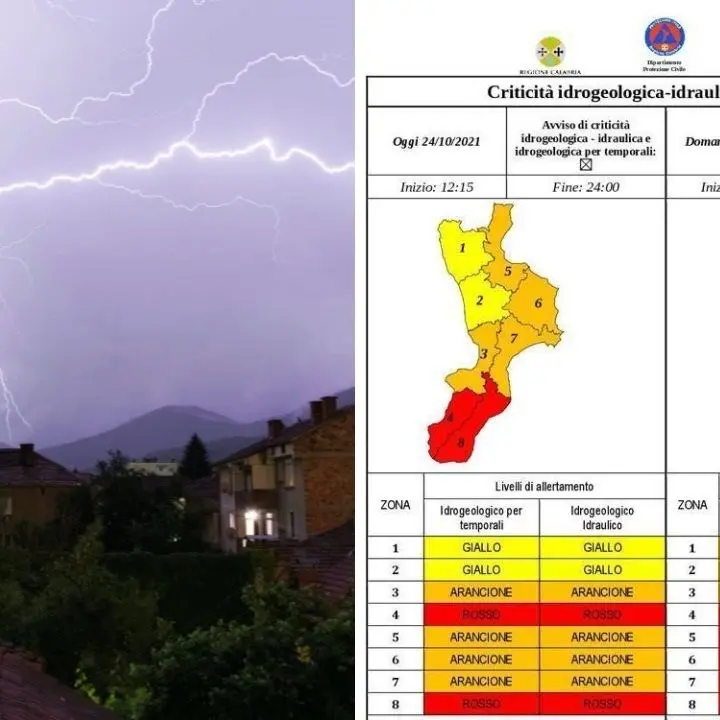 Maltempo, è allerta rossa in quasi tutta la Calabria: i Comuni chiudono le scuole, l’elenco - LIVE