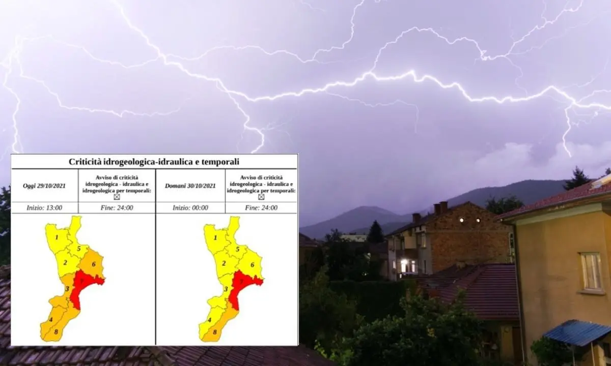 Maltempo Calabria, sale l’allerta e le scuole chiudono: rossa la fascia ionica tra Crotone e Catanzaro - LIVE