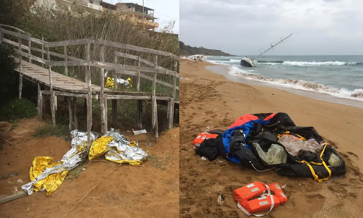 Sbarchi di migranti nel Crotonese, imbarcazioni e rifiuti abbandonati sulle spiagge: «Aiutateci a ripulire»