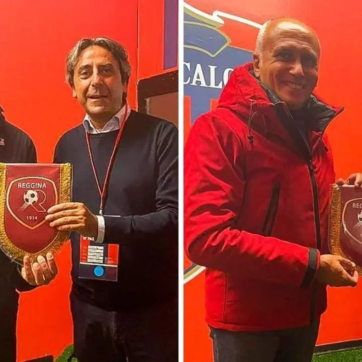 Reggina, l’omaggio del club al presidente Occhiuto e al sindaco di Cosenza Caruso