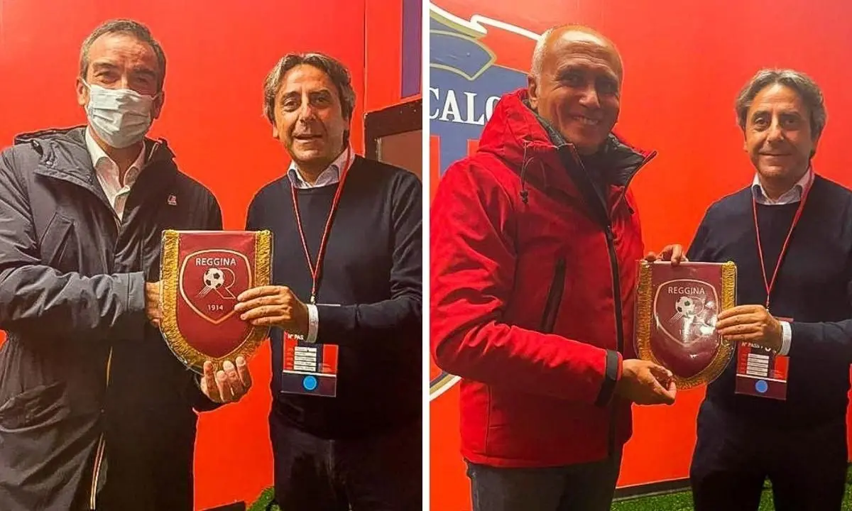 Reggina, l’omaggio del club al presidente Occhiuto e al sindaco di Cosenza Caruso