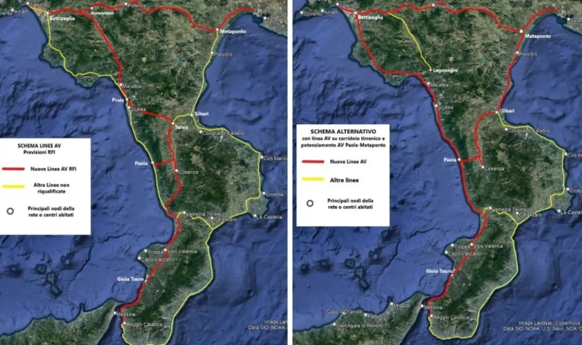 Alta velocità in Calabria, un’ipotesi alternativa per un progetto che non convince