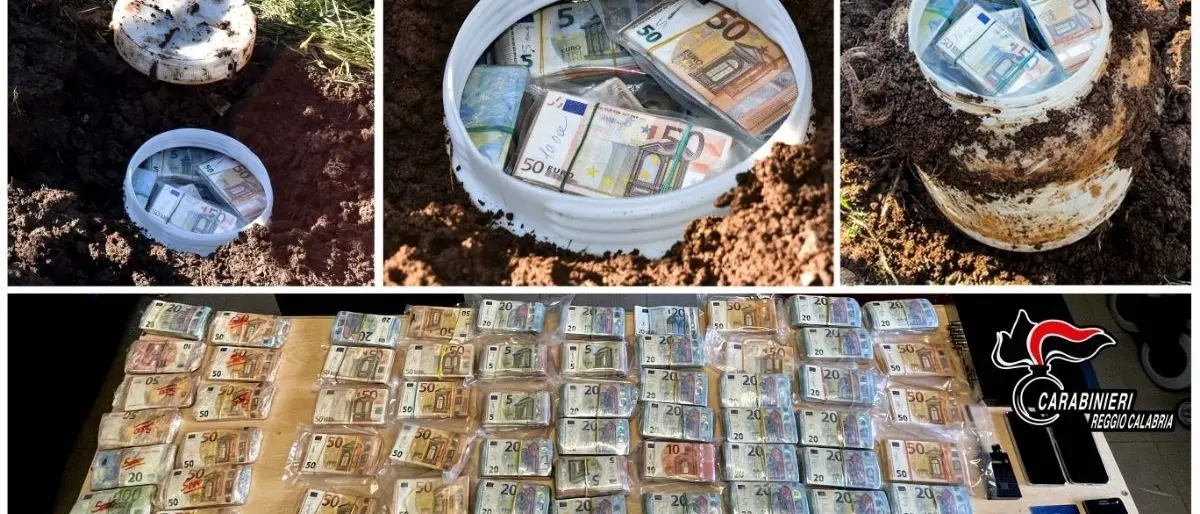 Reggio Calabria, nascondevano 400mila euro in un bidone interrato: denunciate due persone
