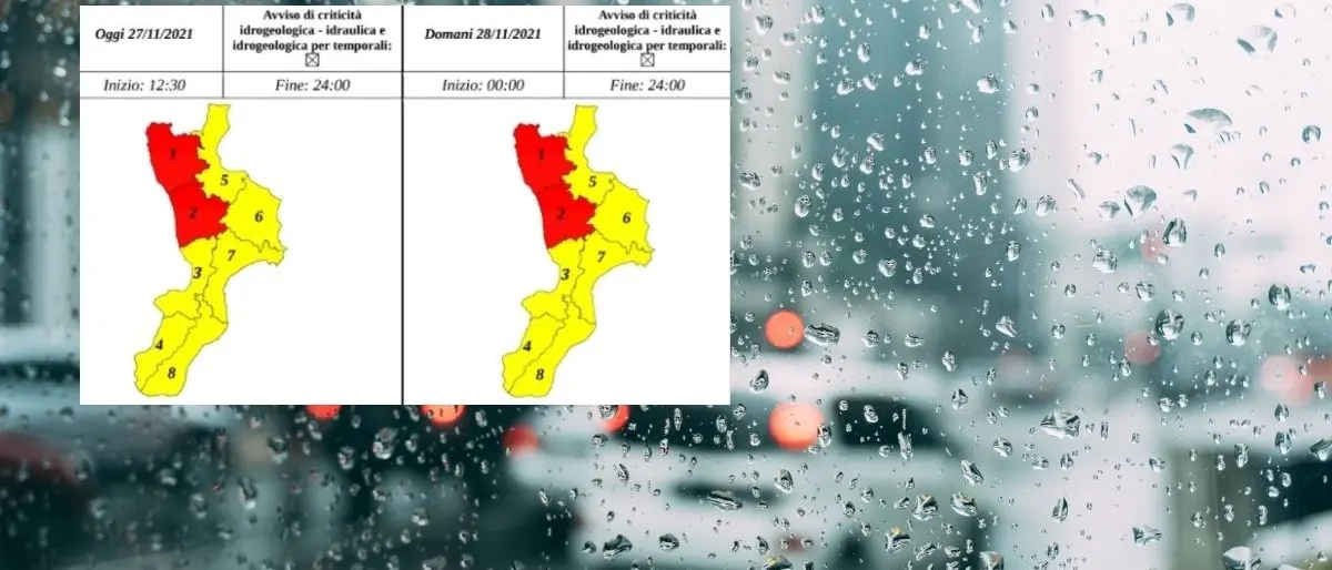 Maltempo Calabria, allerta rossa nel Tirreno cosentino: previsti nubifragi, vento forte e mareggiate