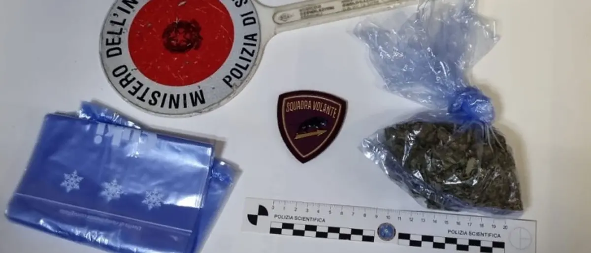 Crotone, vede la polizia e tenta di disfarsi della marijuana: arrestato 22enne