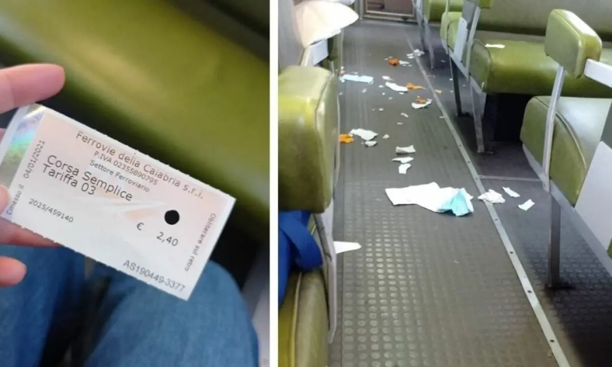 Sporcizia sul treno Rogliano-Cosenza, risponde FdC: «Si è trattato di atti vandalici, noi siamo parte lesa»